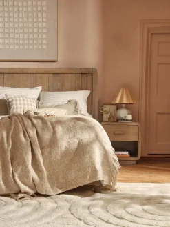 Cox & Cox Wall Art<Textured Squares Framed Linen Wall Art