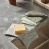 Cox & Cox Kitchen Accessories & Tableware<Three Cotton Dishcloths - Olive