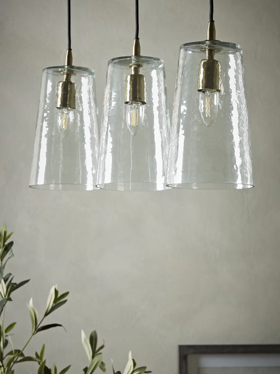 Cox & Cox Pendants<Three Tapered Glass Pendants