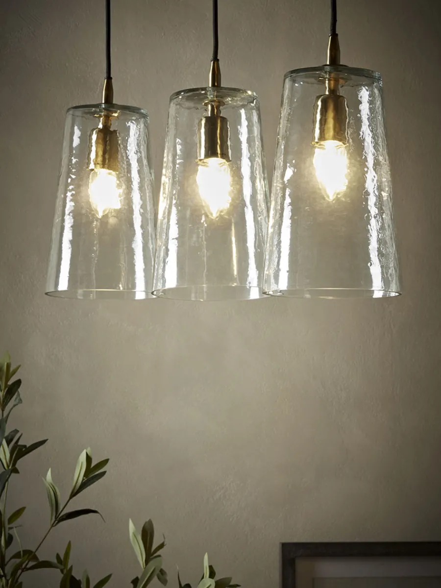 Cox & Cox Pendants<Three Tapered Glass Pendants