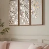 Cox & Cox Wall Art<Three Textured Blossom Canvases