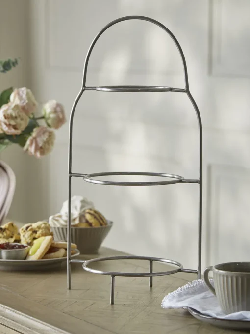 Cox & Cox Kitchen Accessories & Tableware<Three Tiered Cake Stand - Nickel