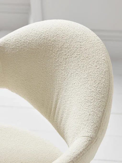 Cox & Cox Occasional Chairs|Dining Chairs<Two Bouclé Dining Chairs - White
