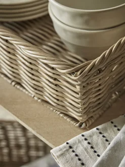 Cox & Cox Bags & Baskets<Two Faux Rattan Storage Trays