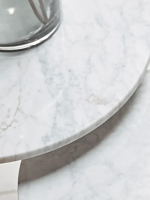 Cox & Cox Nesting Tables|Side Tables<Two Oak & Marble Nested Tables