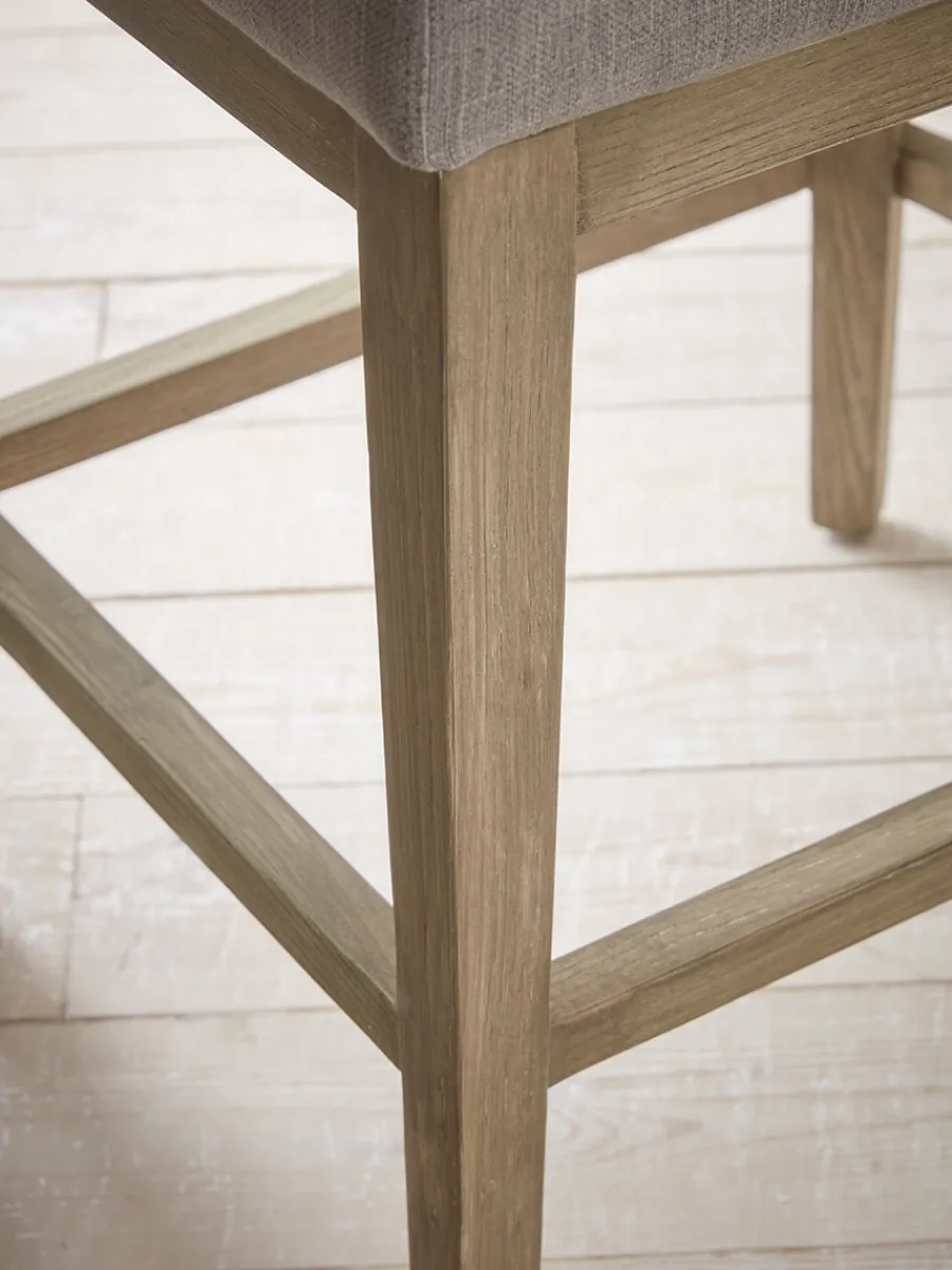 Cox & Cox Stools<Upholstered Bar Stool - Grey