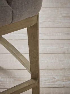 Cox & Cox Stools<Upholstered Bar Stool - Grey