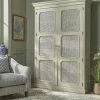 Cox & Cox Cabinets<White Rattan Display Cabinet