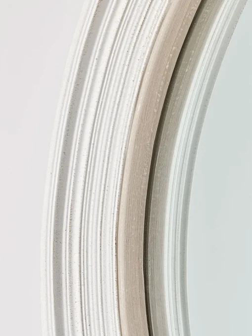 Cox & Cox Round Mirrors|Wall Mirrors<White Ribbed Round Mirror